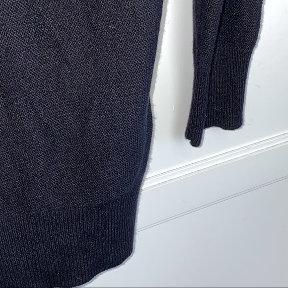 Splendid | Bleeker Cashmere Blend Pullover Sweater L/Sleeve Lace-Up Back Black M - Picture 6 of 16